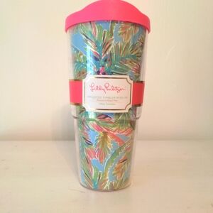 Lilly Pulitzer 24 Oz Insulated tumbler With Lid Cup NWT  Featured In Island Time